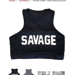 Savage Barbell high neck sports bra